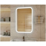 Зеркало Glamour LED 600х800 с сенсором и часами ЗЛП272