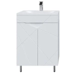 Тумба для ванны AGATA АТ60-424 Грань 60 напольная 2 двери с раковиной Люнокс 60