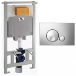 Инсталляция OLI 120 ECO mechanic с кнопкой Globe хром глянец, пластик 879236mGL00