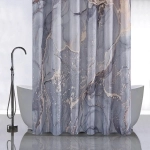 Штора для ванной Санакс 01-93 Серые разводы 180х180 мм без колец