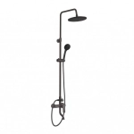 Душевая стойка со смесителем GROSS AQUA Flat Matt Black GA9008SMD02MB черный