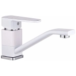 Смеситель для кухни Эверест B45-0277 длинный излив, белый