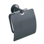 Держатель настенный для туалетной бумаги с крышкой Potato P1803BL чёрный