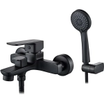 Смеситель для ванны LEDEME L3280B черный с коротким изливом