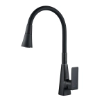 Смеситель для кухни Shevanik S543H-3 гибкий излив, черный