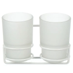 Стакан двойной настенный Potato P29-7 белый