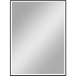 Зеркало Stage LED 600х800 (800х600) ЗЛП3937 (ЗЛП3809) Серый муар с бесконтактным сенсором, алюминиевый профиль реверсивное крепление
