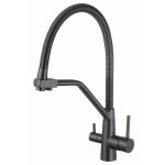 Смеситель для кухонной мойки Fmark FS0762Q под фильтр питьевой воды графит с гибким изливом
