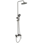 Душевая стойка SAVOL S-009045Q со смесителем, лейкой и тропическим душем, графит