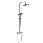 Душевая стойка SAVOL S-009045C со смесителем, лейкой и тропическим душем, бронза