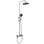 Душевая стойка SAVOL S-009045A со смесителем, лейкой и тропическим душем, хром