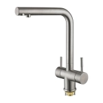 Смеситель для кухни Shevanik S468B с подключением фильтра питьевой воды, SUS304, сатин