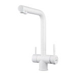 Смеситель для кухни Shevanik S468C с подключением фильтра питьевой воды, SUS304, белый