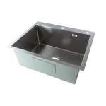 Мойка для кухни врезная Fmark FSC5545L сатин из нержавеющей стали, 55*45 см с сифоном