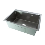 Мойка для кухни врезная Fmark FSC6045L сатин из нержавеющей стали, 60*45 см с сифоном