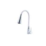 Смеситель для кухни Ammore A5510-3T силиконовым изливом белый/хром