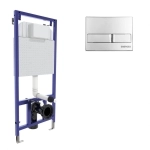 Инсталляция BERGES NOVUM 040213 с двухрежимной кнопкой L3 хром глянец