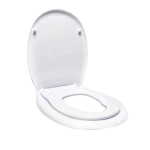 Сиденье жесткое Океан LUX белое ЕК-407D-01, с детской накладкой