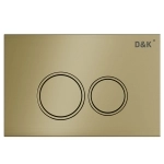 Кнопка механическая двойная D&K Bayern DB1529007 матовое золото (для инсталляции DI8050127)