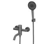 Смеситель для ванны RUSH Melos SUS1101-44Grey, Графит с коротким изливом из нержавеющей стали