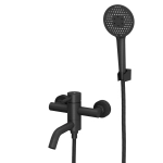 Смеситель для ванны RUSH Melos SUS1101-44Black, Черный с коротким изливом из нержавеющей стали