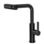 Смеситель для кухни RUSH Tinos TI3732-18Black черный, с выдвижной лейкой, поворотным аэратором, 4 режима