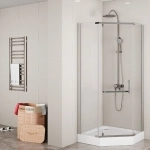 Душевое ограждение Mirsant Arena Pentagon 100*100*215 без поддона