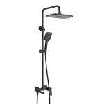 Душевая система Shevanik S4436H верхний душ, лейка, черная, Коллекция S44, , Shevanik