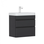 Тумба подвесная EQUIL Eltoro 70.2Y tpELTR70.2Y-03 Пленка черный  Soft touch 2 ящика с раковиной Nice 70 9595-70, Коллекция Eltoro, , EQUIL