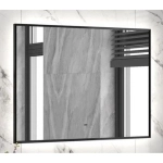 Зеркало Meridian Black LED 800х600 с бесконтактным сенсором и холодной подсветкой ЗЛП4932