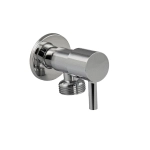 Кран MAGNUS 1395 на 1/2х3/4 металлокерамика, угловой, круглый корпус, из нержавеющей стали 304, хром