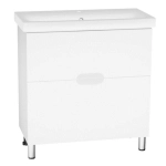 Тумба для ванны напольная AGATA Левита 80 АТ80-212, 2 ящика, с раковиной Moduo Slim 80