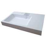 Раковина Стандарт 80 левый, белый 5227800, 800х500х95 ммс кронштейном и мыльницей