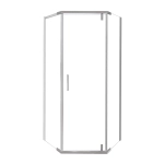 Душевой уголок OLIVE'S VIAR VR-90C5-SW-C (900*900*1950мм) 5-тиугольный, прозрачное стекло 6мм, хром