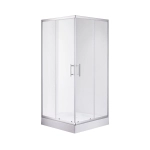 Душевой уголок OLIVE'S MINO U_MN-90PСS-SD-C прозрачное стекло 4 мм,  хром, 900*900*1925 мм с Поддоном OLIVE'S MINO B_MN-90PСS-SD-C 900*900*125 мм
