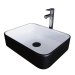 Раковина Grossman GR-4043BW, 505х390х140 мм, черная, белая внутри