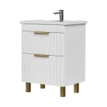 Тумба для ванны напольная VOLNA Lotty Gold  60.2Y tnLOTTYGD60.2Y-04 с раковиной Фостер 60