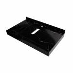 Столешница под раковину керамогранитная 90х50 см Watersense Eva W00293 черный мрамор