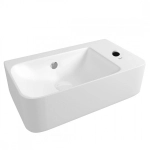 Раковина подвесная правая Watersense Mia 45 W00025 450х260х90 мм с полочкой под смеситель, белая