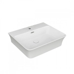 Раковина накладная Watersense Eva 49 W00019 485х410х125 мм с полочкой под смеситель, белая