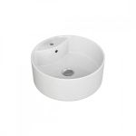 Раковина накладная Watersense Milana S D40 W00007 400х400х145 мм с полочкой под смеситель, белая