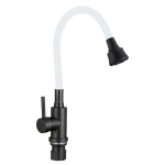 Смеситель для кухни Fmark FS8288H-02 с гибким изливом, белый (6)