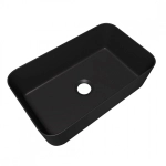 Раковина накладная Watersense Eva Mini 48 W00172 480х295х135 мм черная матовая