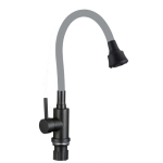 Смеситель для кухни Fmark FS8288H-04 с гибким изливом, серый (6)