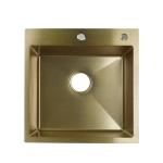 Мойка для кухни врезная G.lauf GL-5050KG золотая из нержавеющей стали, 50*50 см без сифона