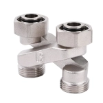 Узел нижнего подключения радиатора перекрестие Х-образное 3/4