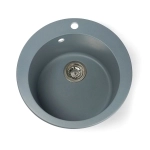 Мойка для кухни врезная SimGran Q-6 серая из кварцистик, 51*51 см без сифона