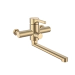 Смеситель для ванны Wasser Zimmer ZM-7781-16K матовое золото, длинный излив, SUS304 (12)