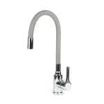 Смеситель для кухни Wasser Zimmer ZM-7781-2-757 хром, гибкий излив графит, SUS304 (12)