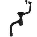 Сифон для мойки Zegor Z-PRO-BL-1008,  1/2х40 гофра 40*40/50 мм, черный